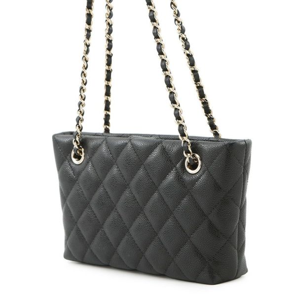 シャネル チェーンショルダーバッグ マトラッセ ココマーク タイムレスクラシックライン チェーンクラッチ キャビアスキン AP4423 黒