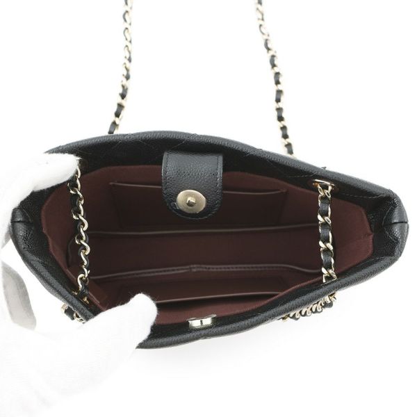 シャネル チェーンショルダーバッグ マトラッセ ココマーク タイムレスクラシックライン チェーンクラッチ キャビアスキン AP4423 黒