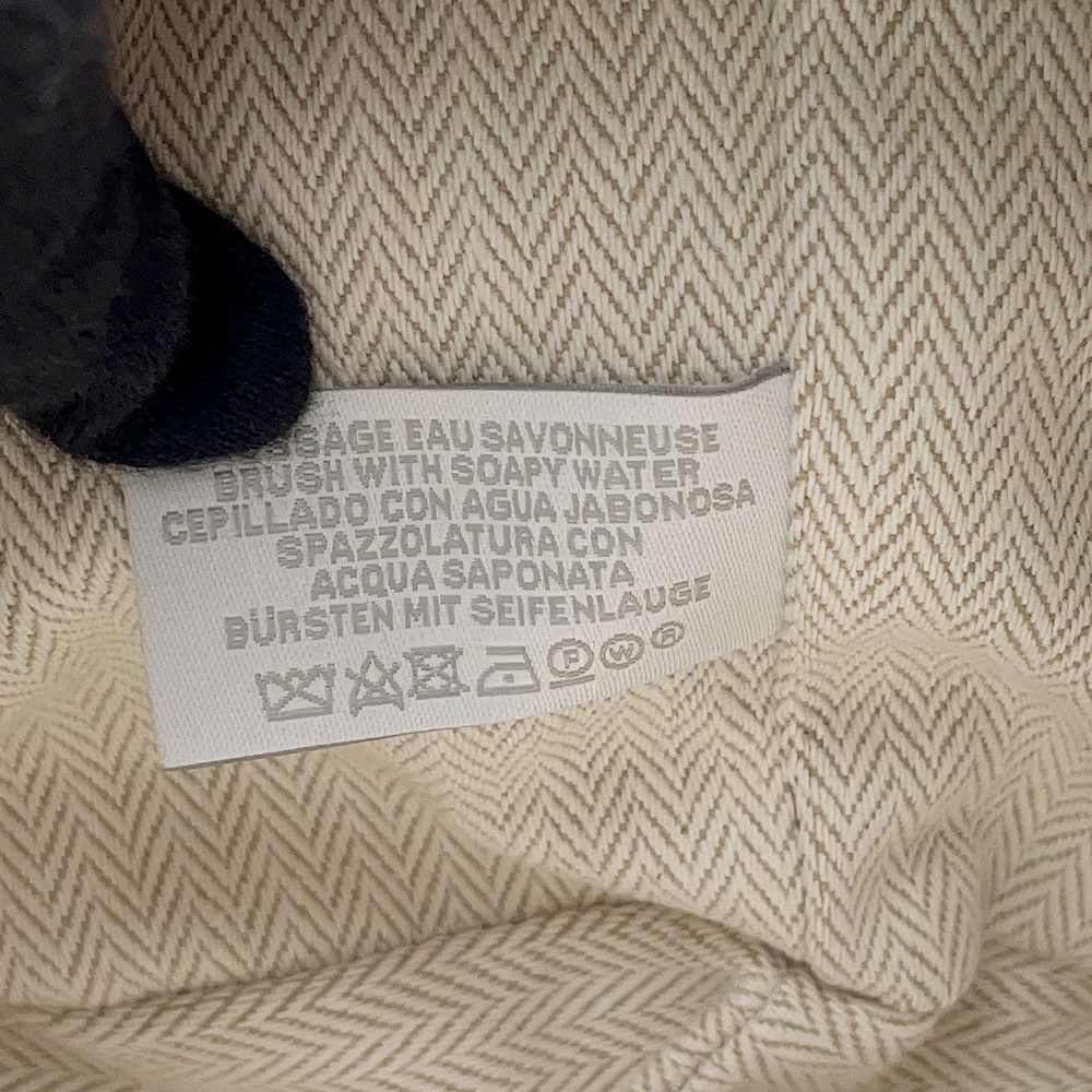 エルメス ポーチ ブリッド・ア・ブラックGM カブリオル ブルーナティエ/シルバー金具 キャンバス