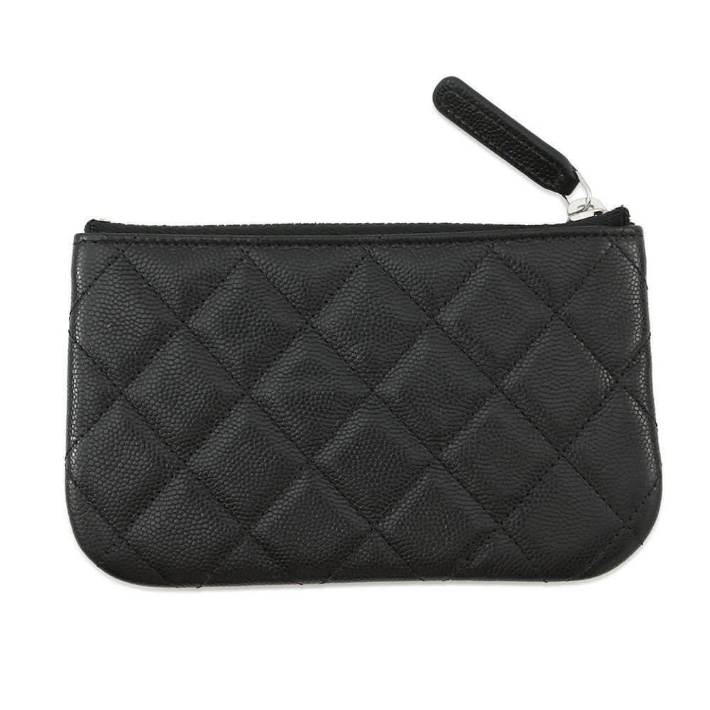 シャネル ミニポーチ マトラッセ スター ココマーク ソフトキャビアスキン AP4811 CHANEL コインケース 小銭入れ 黒