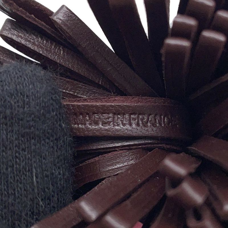 エルメス キーホルダー カルメン ウノドス ローズショッキング/ルージュセリエ/シルバー金具 ラムスキン