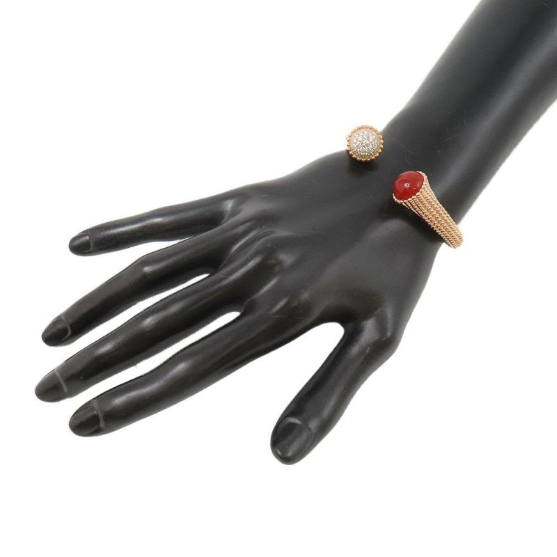 ヴァンクリーフ&アーペル ブレスレット ペルレ クルール ミディアム カーネリアン ダイヤ 43P 0.73ct K18PG サイズM VCARP27400