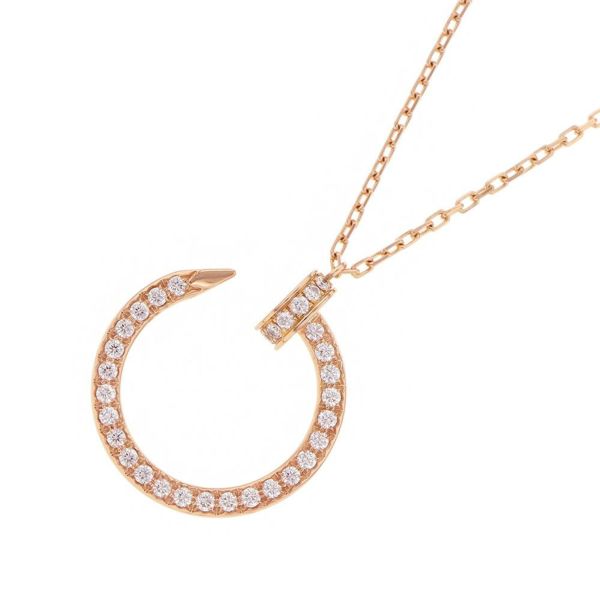 カルティエ ネックレス ジュスト アン クル ペンダント ダイヤモンド 36P 計0.38ct K18PGピンクゴールド B7224893 Cartier ジュエリー
