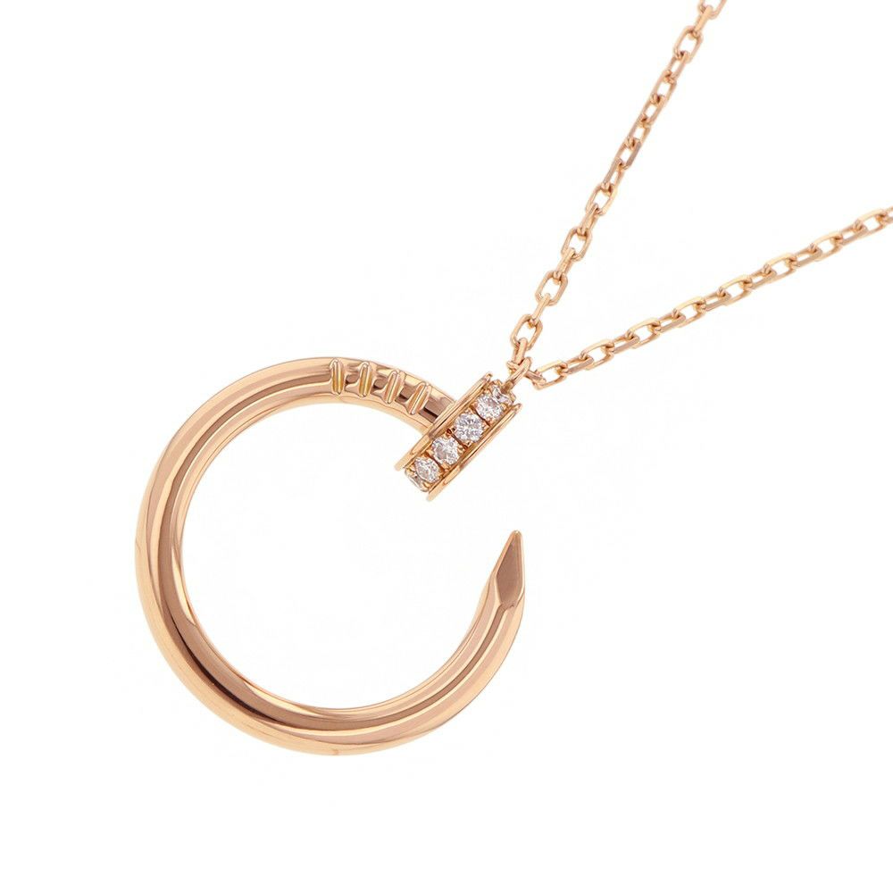 カルティエ ネックレス ジュスト アン クル ペンダント ダイヤモンド 36P 計0.38ct K18PGピンクゴールド B7224893 Cartier ジュエリー