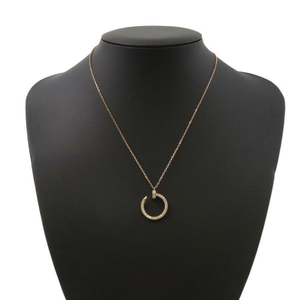 カルティエ ネックレス ジュスト アン クル ペンダント ダイヤモンド 36P 計0.38ct K18PGピンクゴールド B7224893 Cartier ジュエリー