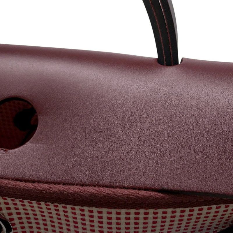 エルメス エールバッグジップPM ルトゥルネ フランボワーズ/ルージュアッシュ/ホワイト/シルバー金具 ヴァッシュハンター/トワルキャドリーユ U刻印