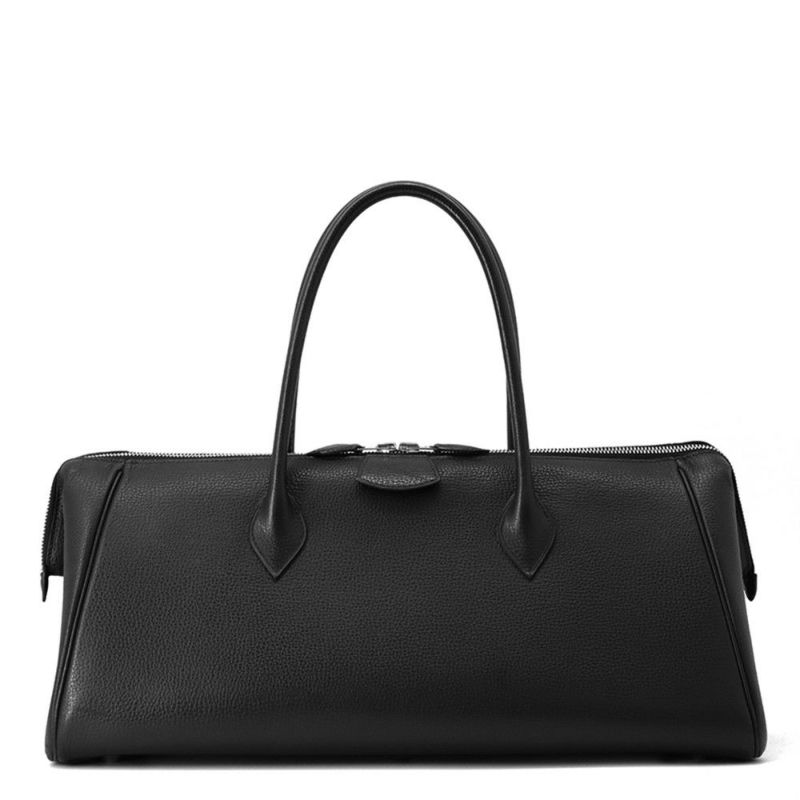 エルメス ハンドバッグ パリボンベイ ブラック/シルバー金具 アルデンヌ □J刻印 黒