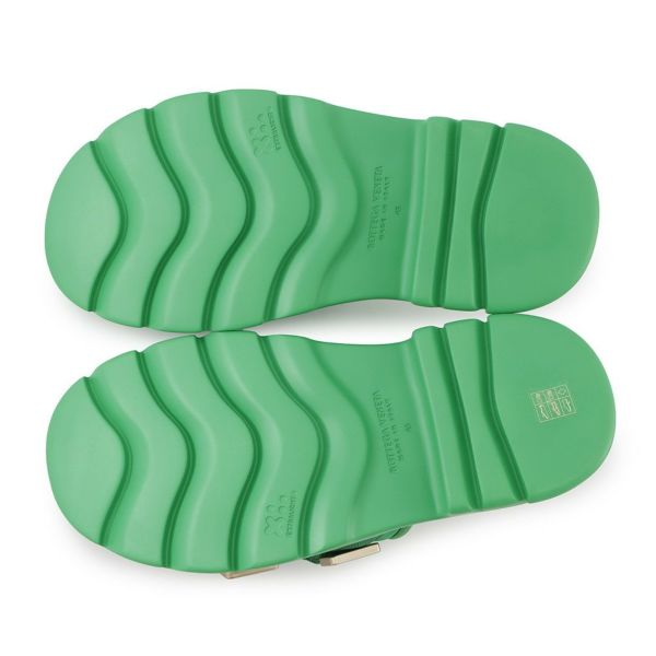 ボッテガヴェネタ サンダル Flash ダブルベルト ラバー メンズサイズ45 690034 BOTTEGA VENETA 靴 グリーン