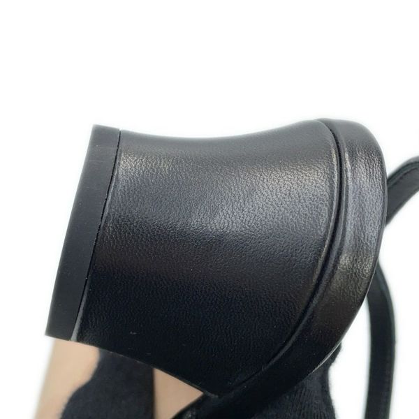 シャネル サンダル ココマーク ヒールサンダル フェイクパール レザー レディースサイズ38C G32699 靴 黒