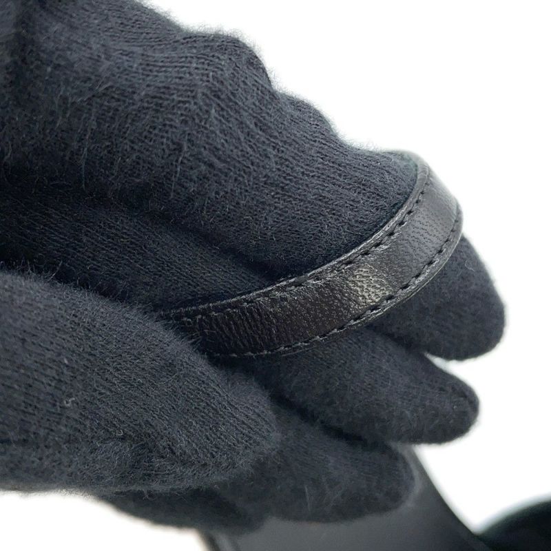 シャネル サンダル ココマーク ヒールサンダル フェイクパール レザー レディースサイズ38C G32699 靴 黒