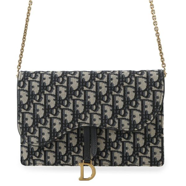 クリスチャン・ディオール チェーンショルダーバッグ オブリーク サドルポーチ Christian Dior チェーンウォレット トロッター
