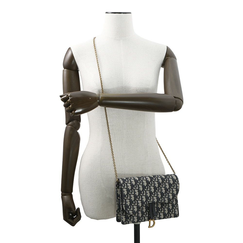 クリスチャン・ディオール チェーンショルダーバッグ オブリーク サドルポーチ Christian Dior チェーンウォレット トロッター