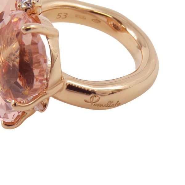 ポメラート リング バイア リング モルガナイト ダイヤモンド 5P K18PGピンクゴールド サイズ53 PAB0021_O7000_DB0MG 指輪