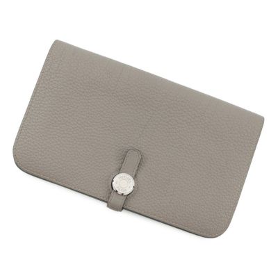エルメス 長財布 ドゴンGM ブルーエレクトリック/シルバー金具