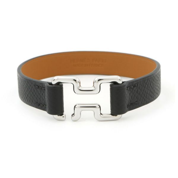 エルメス ブレスレット トゥナイト ブラック/シルバー金具 エプソン B刻印 サイズT5 HERMES アクセサリー 黒