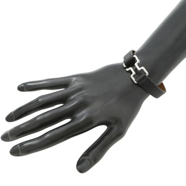 エルメス ブレスレット トゥナイト ブラック/シルバー金具 エプソン B刻印 サイズT5 HERMES アクセサリー 黒