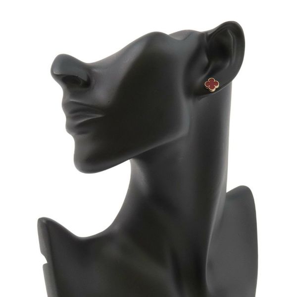 ヴァンクリーフ&アーペル ピアス スウィート アルハンブラ ピアス カーネリアン K18PGピンクゴールド VCARN6BO00