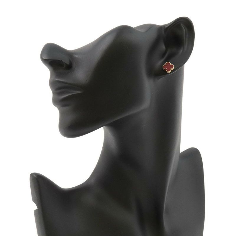 ヴァンクリーフ&アーペル ピアス スウィート アルハンブラ ピアス カーネリアン K18PGピンクゴールド VCARN6BO00