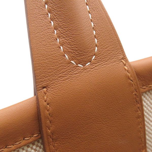 エルメス トートバッグ スティープル25 グリ/エクリュ/シルバー金具 トワルアッシュ/スイフト B刻印