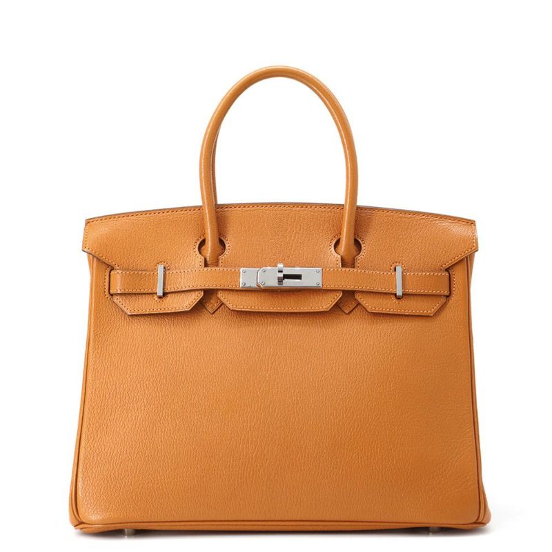 エルメス バーキン30 オレンジ/シルバー金具 シェブルミゾル □H刻印 HERMES Birkin ハンドバッグ