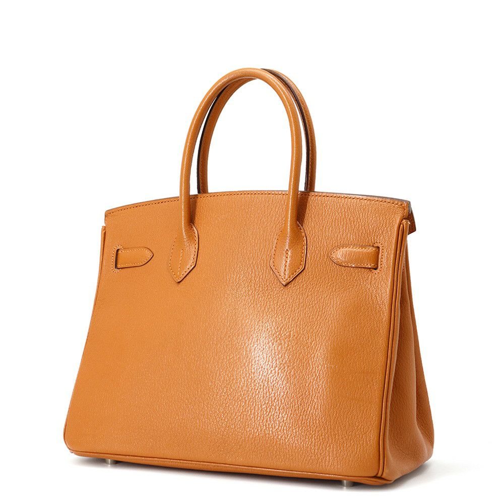 エルメス バーキン30 オレンジ/シルバー金具 シェブルミゾル □H刻印 HERMES Birkin ハンドバッグ