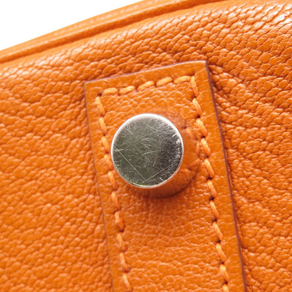 エルメス バーキン30 オレンジ/シルバー金具 シェブルミゾル □H刻印 HERMES Birkin ハンドバッグ