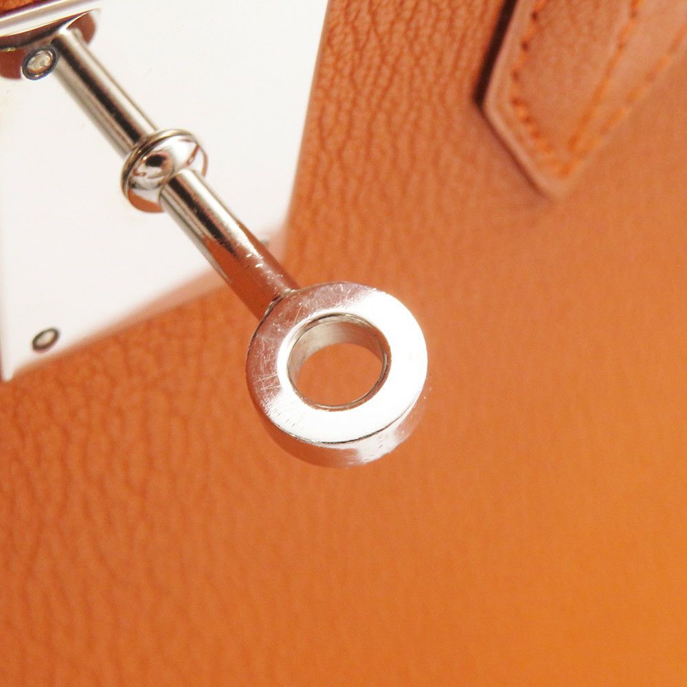 エルメス バーキン30 オレンジ/シルバー金具 シェブルミゾル □H刻印 HERMES Birkin ハンドバッグ