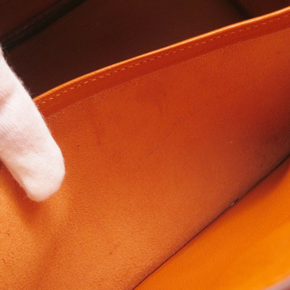 エルメス バーキン30 オレンジ/シルバー金具 シェブルミゾル □H刻印 HERMES Birkin ハンドバッグ