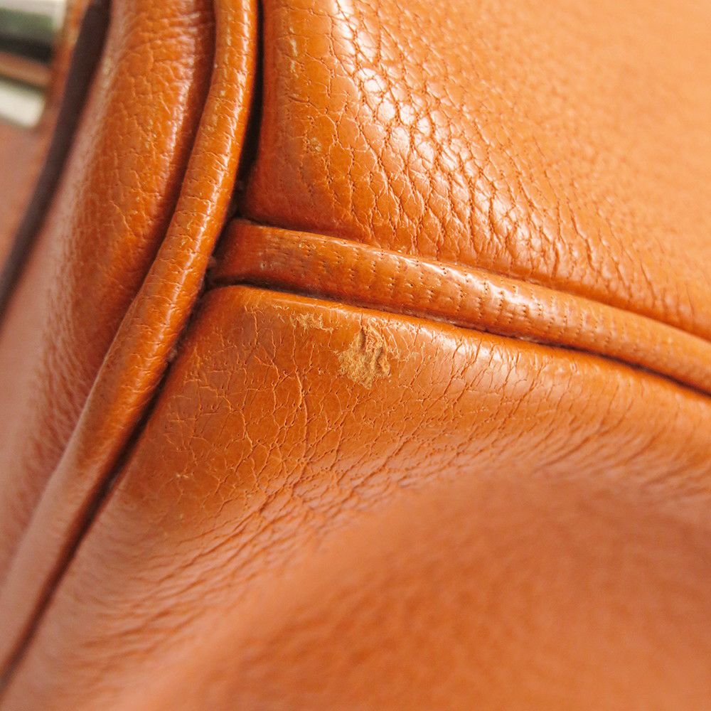 エルメス バーキン30 オレンジ/シルバー金具 シェブルミゾル □H刻印 HERMES Birkin ハンドバッグ