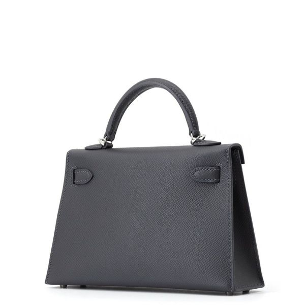 エルメス ハンドバッグ ミニケリー2 外縫い アルドワーズ/エレクトラム金具 エプソン K刻印 HERMES Kelly 2wayバッグ