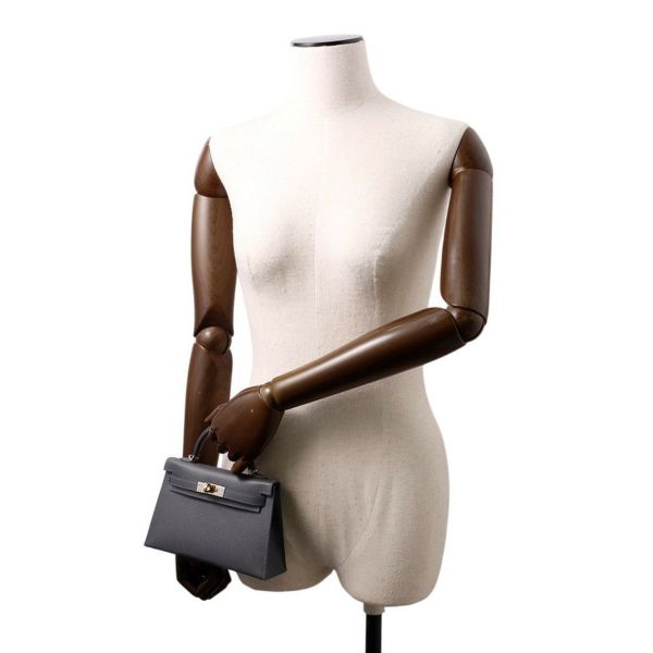 エルメス ハンドバッグ ミニケリー2 外縫い アルドワーズ/エレクトラム金具 エプソン K刻印 HERMES Kelly 2wayバッグ