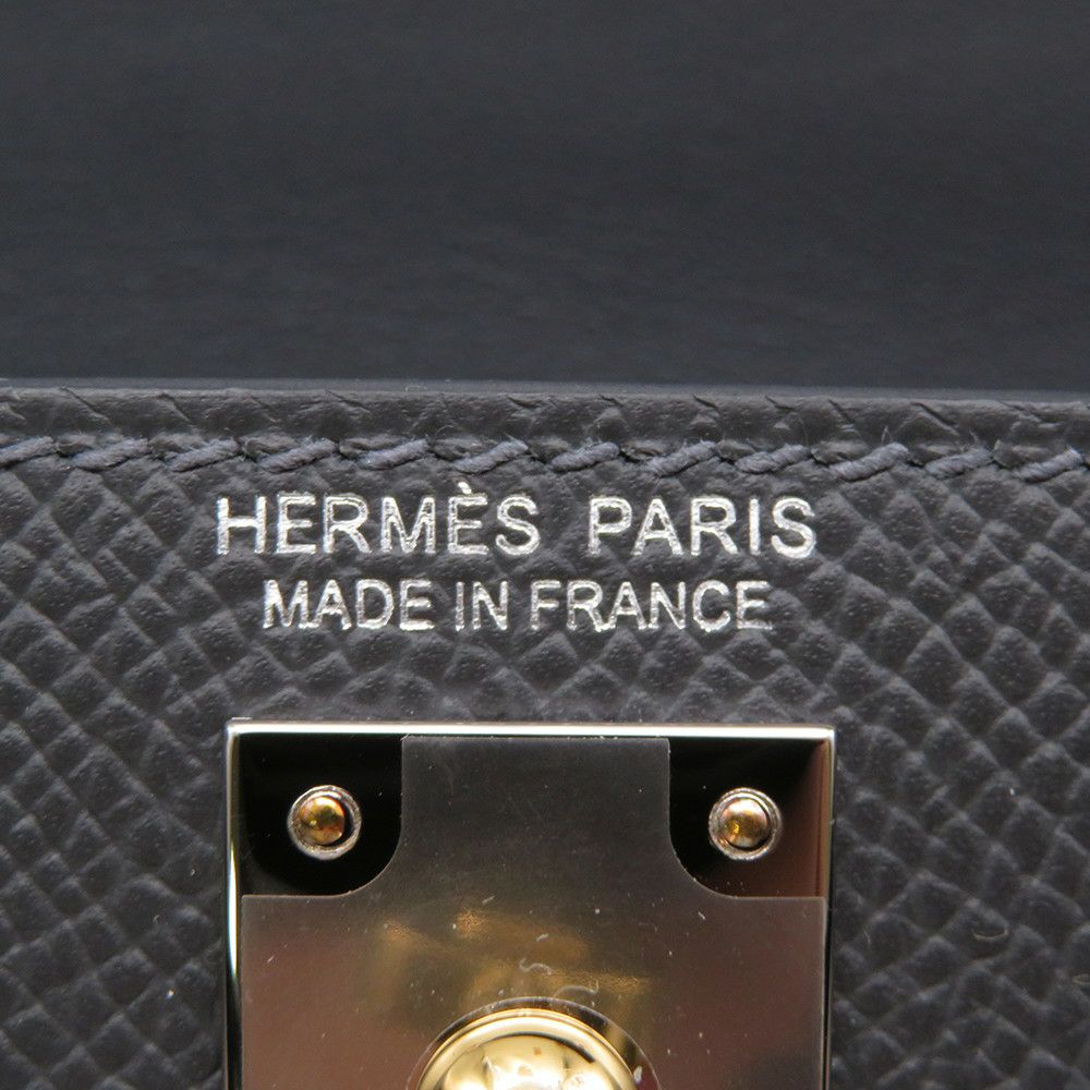 エルメス ハンドバッグ ミニケリー2 外縫い アルドワーズ/エレクトラム金具 エプソン K刻印 HERMES Kelly 2wayバッグ