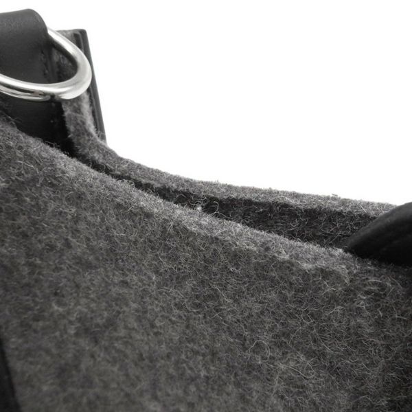 エルメス ショルダーバッグ エブリンTPM 111cm ブラック/グリモワイヤン/シルバー金具 フェルト/スイフト Y刻印 黒