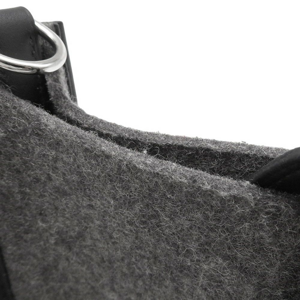 エルメス ショルダーバッグ エブリンTPM 111cm ブラック/グリモワイヤン/シルバー金具 フェルト/スイフト Y刻印 黒