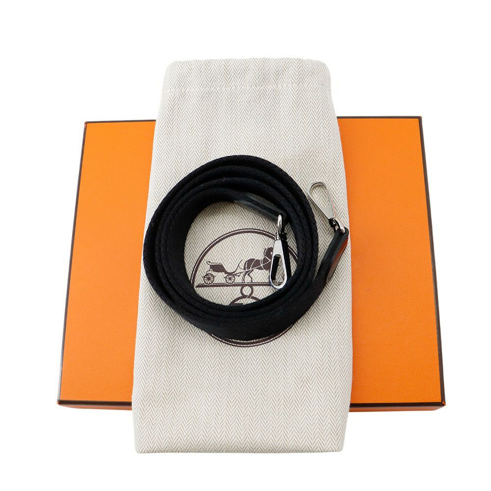 エルメス ショルダーバッグ エブリンTPM 111cm ブラック/グリモワイヤン/シルバー金具 フェルト/スイフト Y刻印 黒