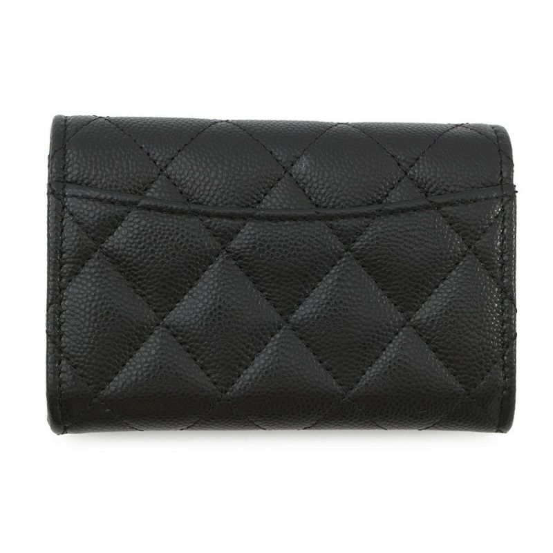 シャネル コインケース マトラッセ クラシック フラップ ココマーク キャビアスキン AP4096 CHANEL 財布 黒
