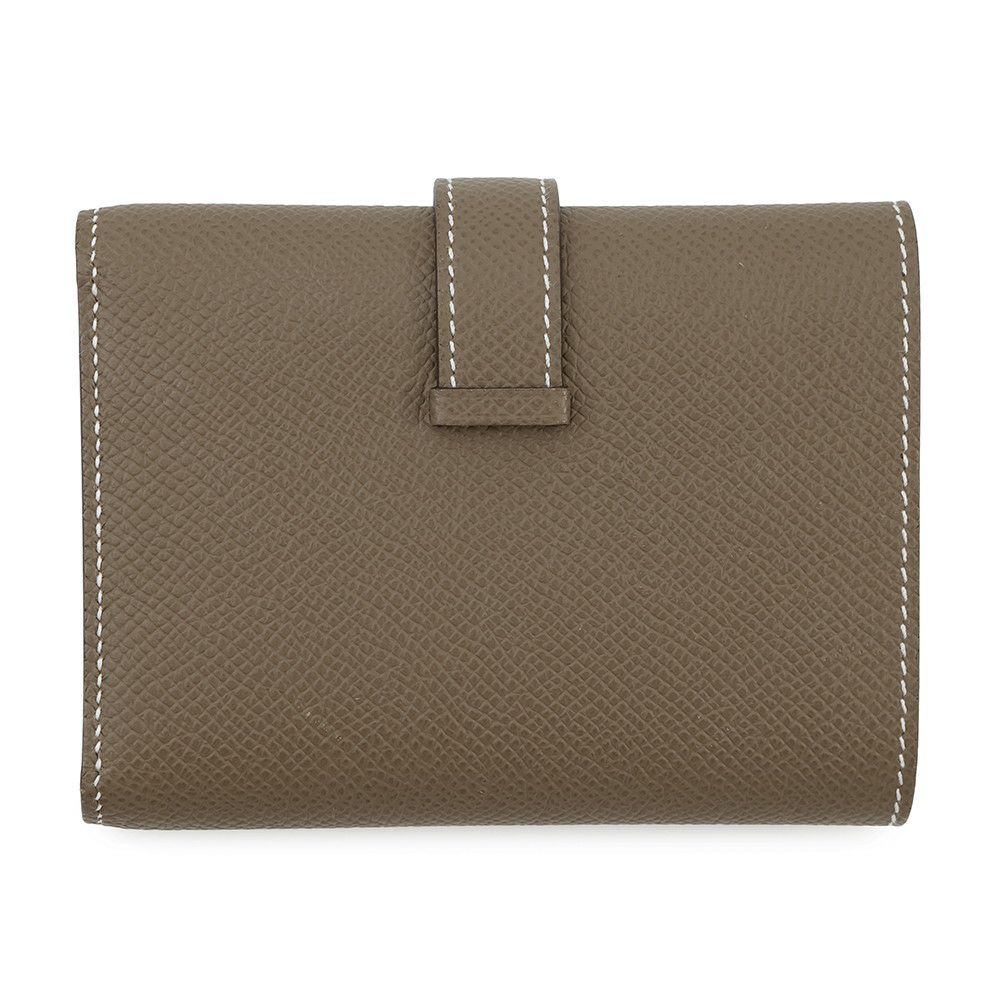 エルメス 三つ折り財布 ベアンコンビネ エトゥープ/シルバー金具 エプソン W刻印 HERMES 財布