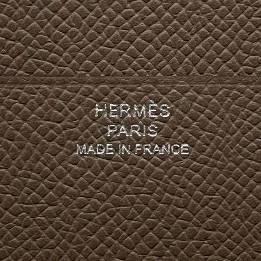 エルメス 三つ折り財布 ベアンコンビネ エトゥープ/シルバー金具 エプソン W刻印 HERMES 財布