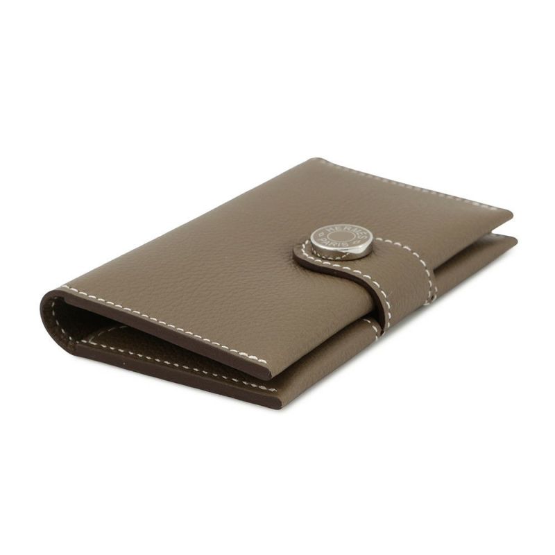 エルメス カードケース RMS RMS エトゥープ/シルバー金具 エバーカラー W刻印 HERMES 名刺入れ