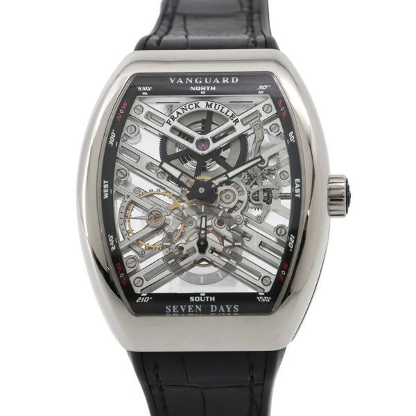 フランクミュラー ヴァンガード セブンデイズパワーリザーブ スケルトン V41S6SQT OGNR スケルトン文字盤