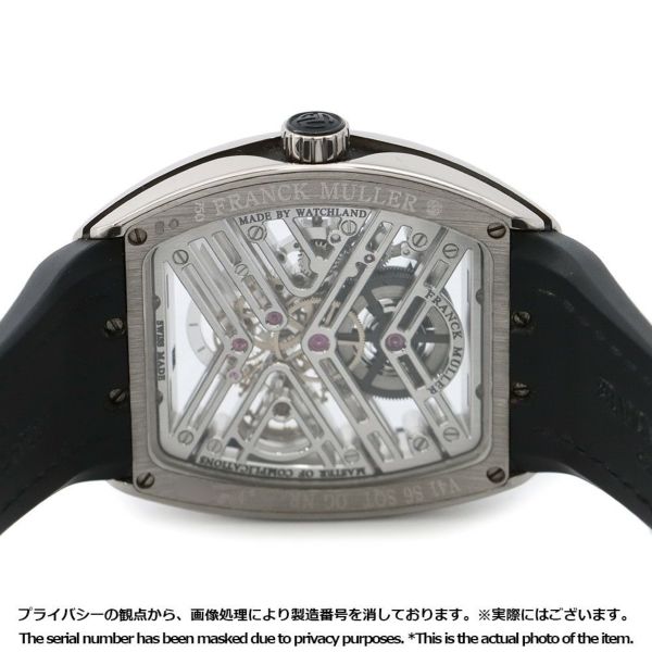 フランクミュラー ヴァンガード セブンデイズパワーリザーブ スケルトン V41S6SQT OGNR スケルトン文字盤