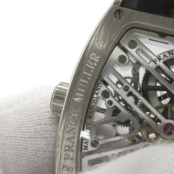 フランクミュラー ヴァンガード セブンデイズパワーリザーブ スケルトン V41S6SQT OGNR スケルトン文字盤