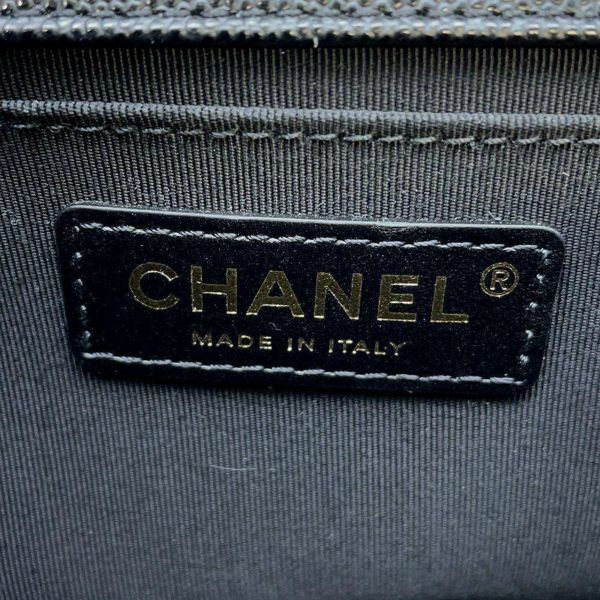 シャネル チェーンショルダーバッグ ボーイシャネル キャビアスキン A67086 CHANEL バッグ 黒