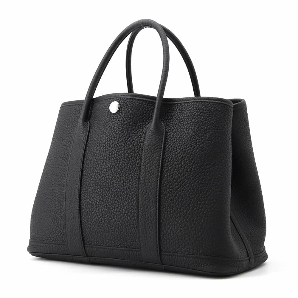 エルメス トートバッグ ガーデンパーティTPM ブラック/シルバー金具 ネゴンダ W刻印 黒