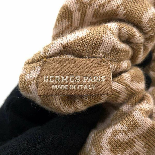 エルメス シュシュ クラウディア ナウサ カシミヤ シルク HERMES ヘアアクセサリー