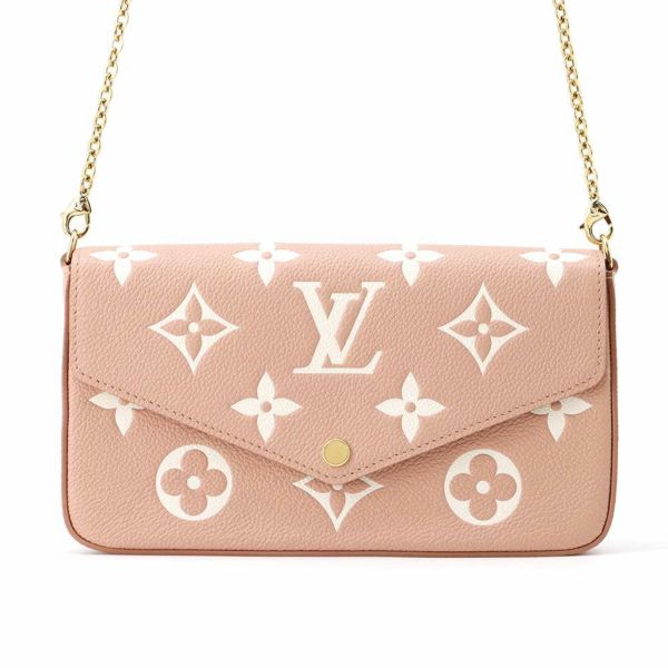 ルイヴィトン チェーンウォレット モノグラム・アンプラント ポシェット・フェリシー M81759 財布 ピンク