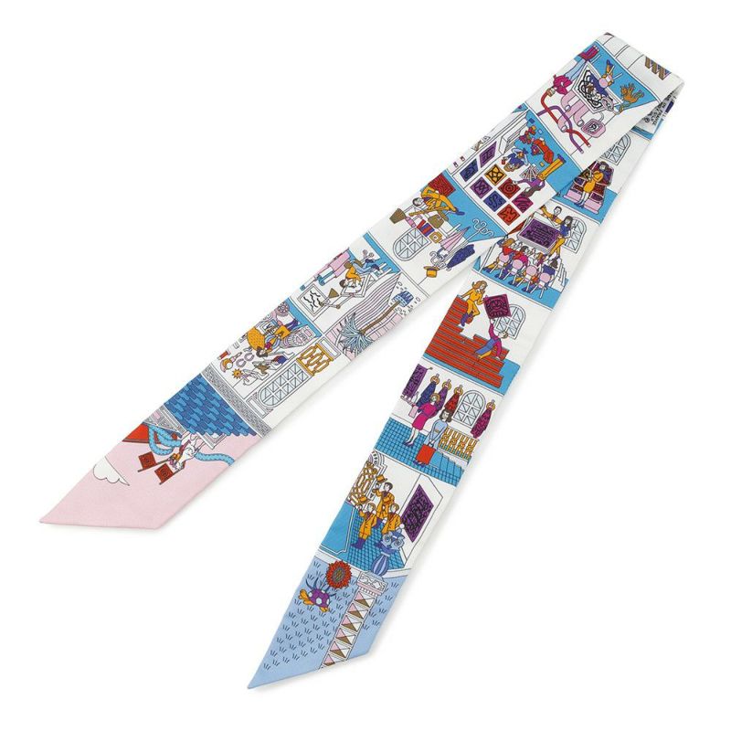 エルメス スカーフ ツイリー  LA MAISON DES CARRES メゾン デ カレ HERMES シルク 2019年春夏