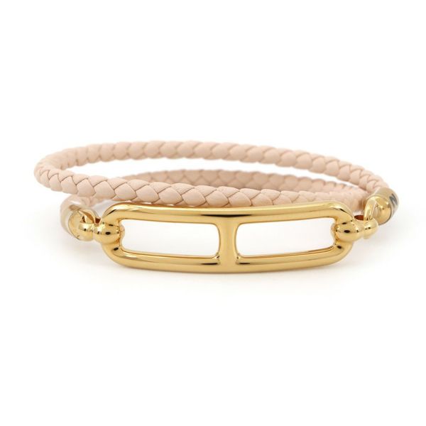 エルメス ブレスレット ルリ ドゥブルトゥール ローズエグランタイン/ゴールド金具 スイフト サイズT2