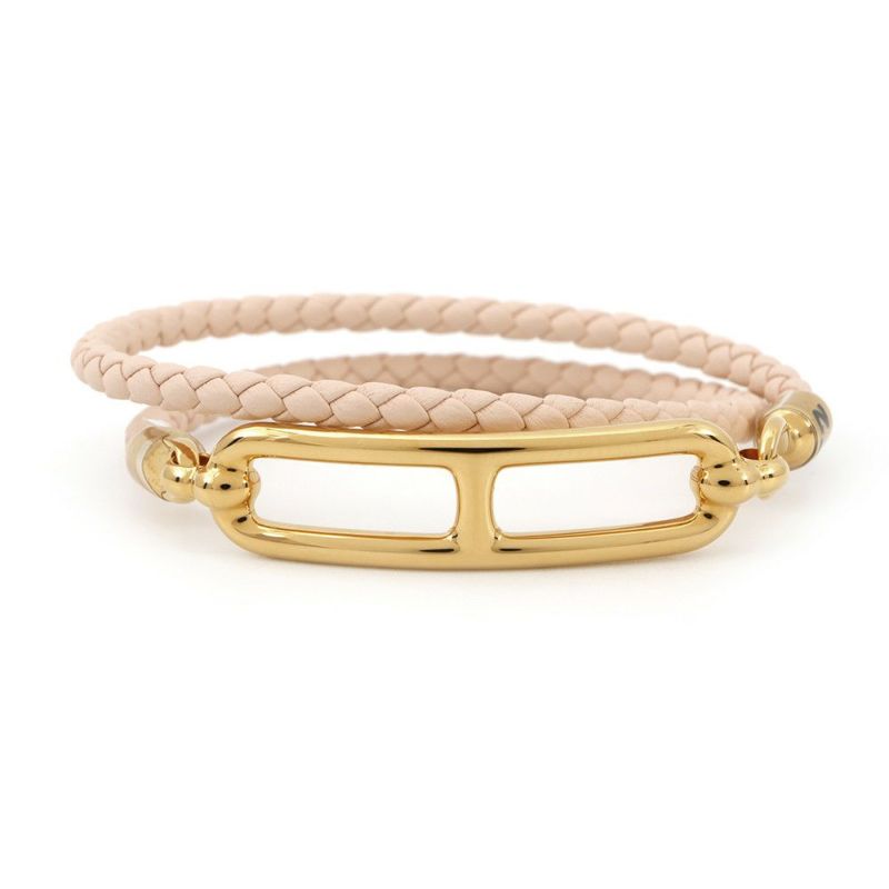 エルメス ブレスレット ルリ ドゥブルトゥール ローズエグランタイン/ゴールド金具 スイフト サイズT2