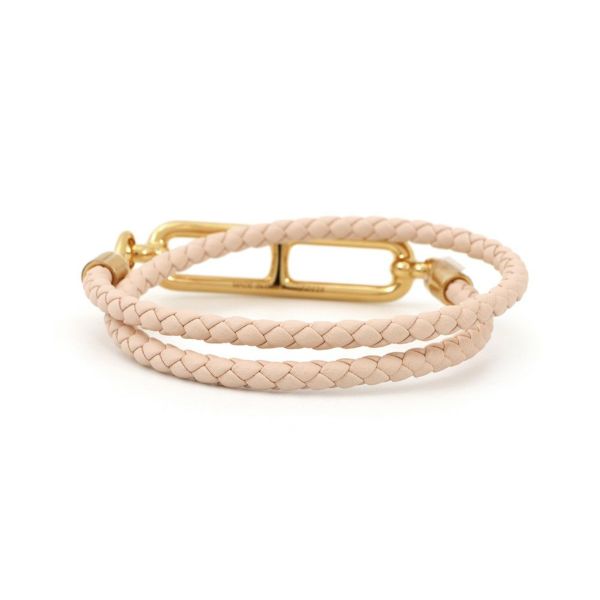 エルメス ブレスレット ルリ ドゥブルトゥール ローズエグランタイン/ゴールド金具 スイフト サイズT2